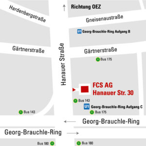 Lageplan FCS AG München Moosach